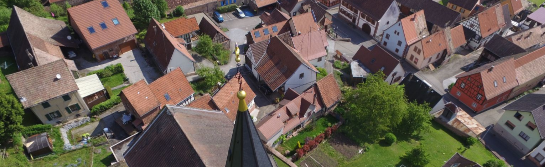 Vue aérienne d'Ernolsheim-lès-Saverne